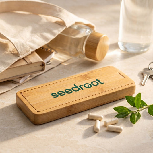 Seedroot On-The-Go Supplement Case — lifestyle